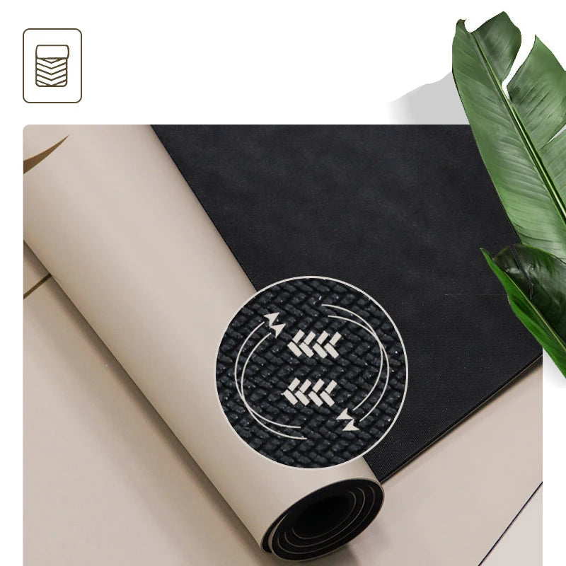 183cm Natural Rubber PU Yoga Mat Thickened, Widened, Shock-absorbing Non-slip, Sweat-absorbent, Sun-moon Fitness Meditation Mat