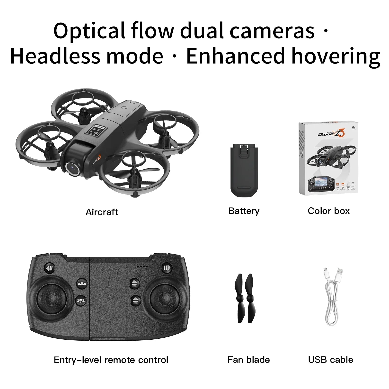 Lenovo Dual Camera Drone YL3 Aerial Photography Aircraft 5G WIFI Brushless Motor Remote Control Optical Flow Hover Aircraft Gift