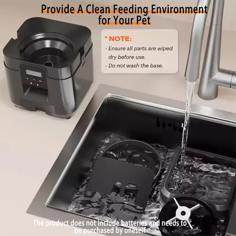 Automatic Feed Dispenser For Pets 2L Intelligent Feed Dispersion For Cats And Dogs Regular Quantitative Feeding With Recording