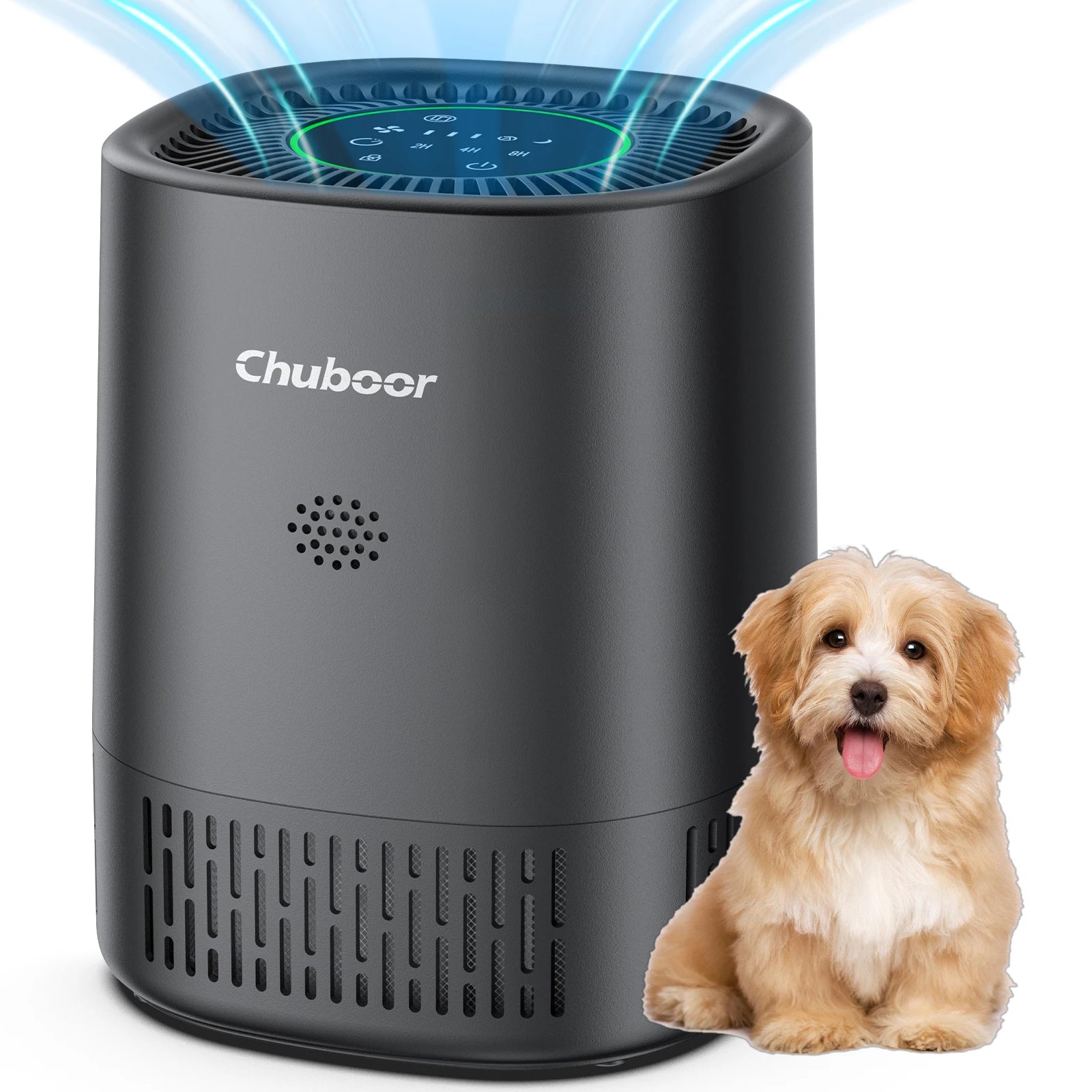 Smart Air Purifier for Home CADR 250m³/h for 18m² App Control H13 HEPA for Bedroom office for Smoke Pet Hair Dust Pollen Odor