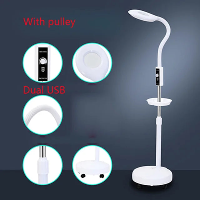 16X LED Lighting Magnifying Glass for Tattoo/Manicure and eyelashes/Skincare Beauty  Round fill light dimmable light