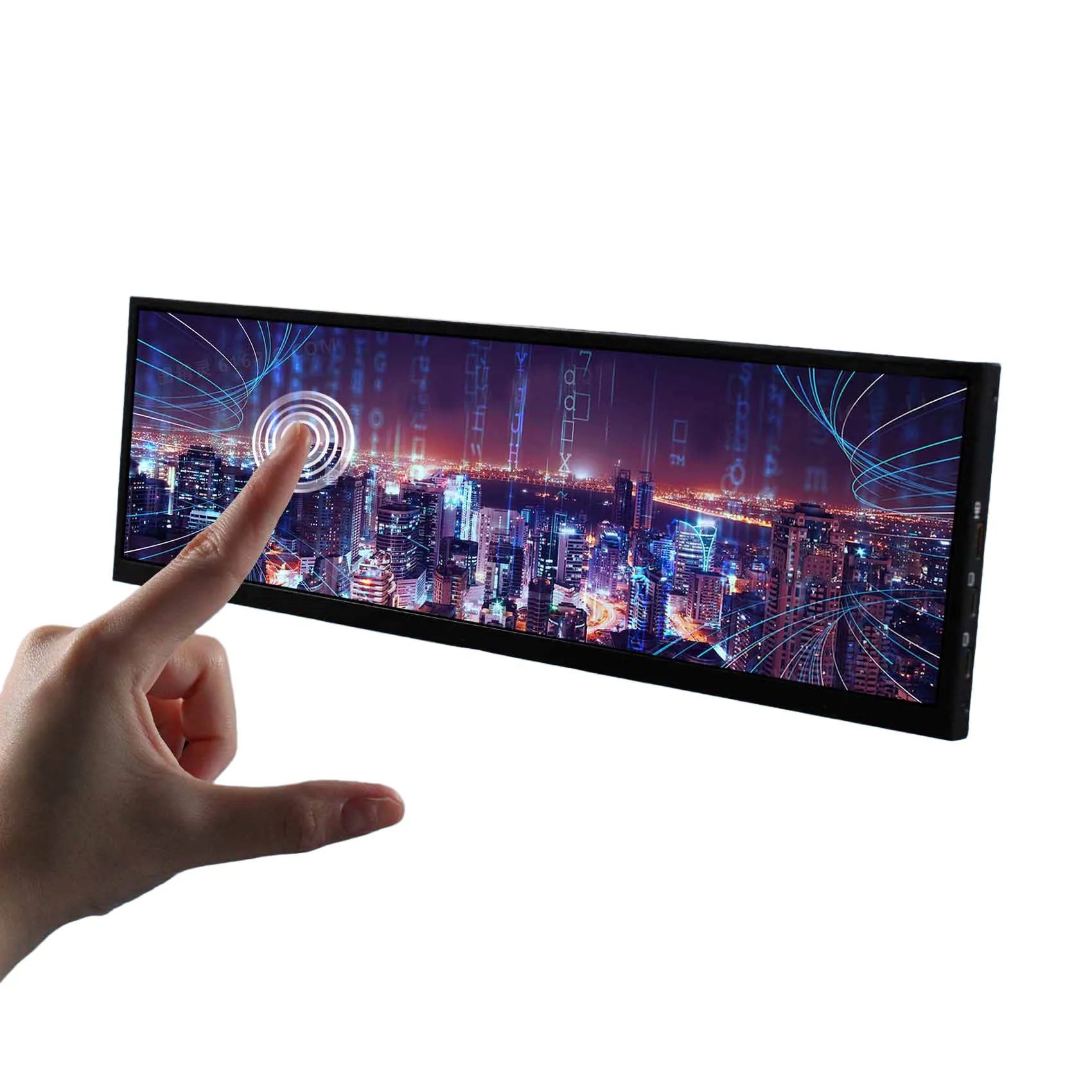 14.5inch 2560x720 2K IPS Touch LCD Monitor ,Type C HD-MI Video Input With Metal Shell