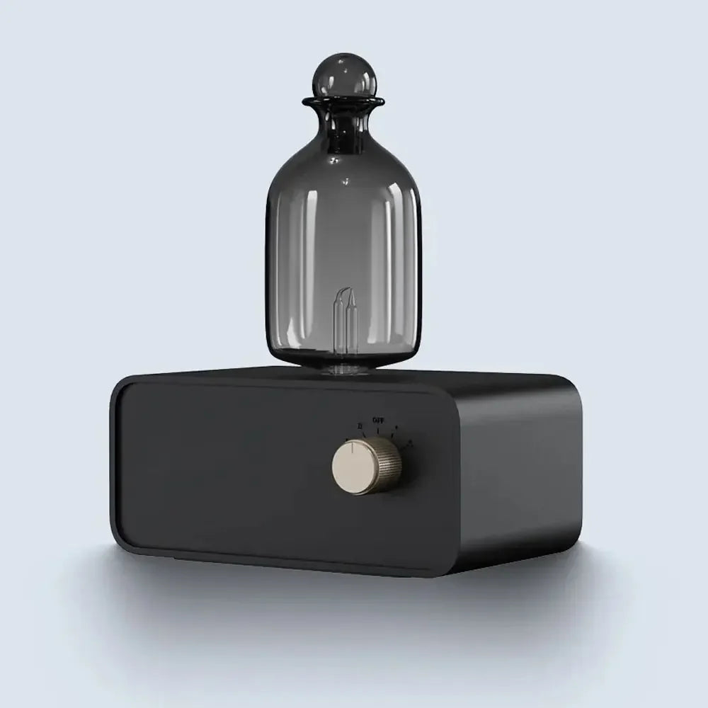 Nebulizing Essential Oil Diffusers For Aromatherapy - Battery Operated Diffuser Wood & Glass Oil Diffuser For Home Office