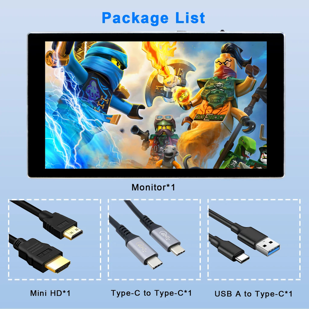 Gaming Monitor 7 Inch FHD Touch Potable Monitor 1920x1080 IPS Raspberry Pi Orange Pi Pocket PC Monitor Wisecoco LCD Monitor