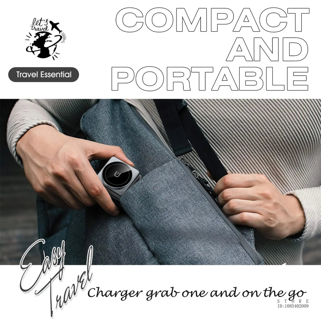 Wireless Charger 3-in-1,Portable Travel Foldable Charger Aluminum Stand for iPhone 15 14 13 12 Pro Max Plus Watch & Airpods