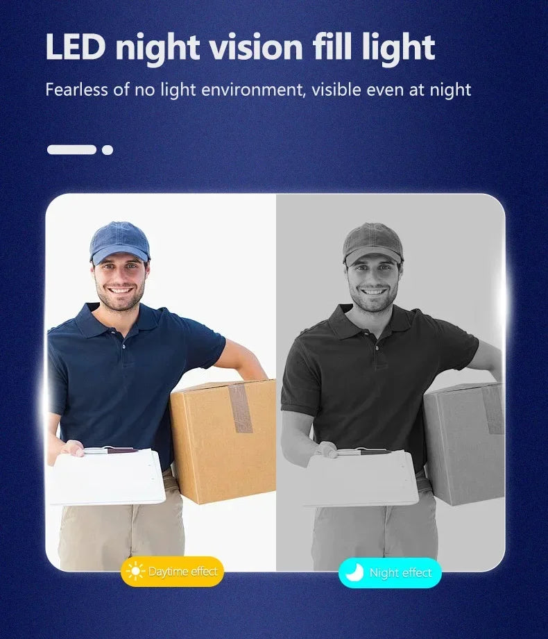 Wireless Intercom Doorbell Night Vision HD 4.3in LPS Screen Video Doorbell Camera Smart Home Security Visual Doorbell