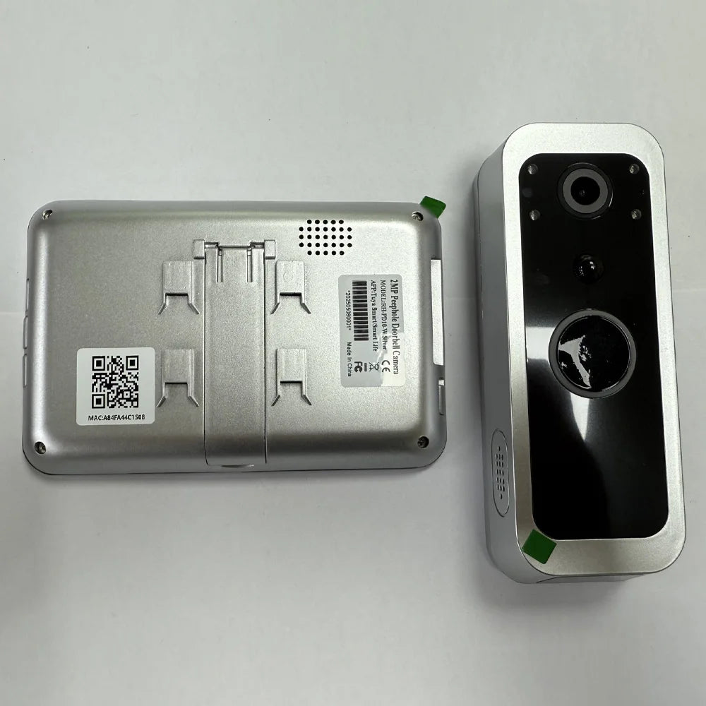 Tuya Smart Wireless Doorbell Camera Outdoor WiFi Audio Video Door Phone Intercom System 1080P 5'' Monitor Screen No Monthly Fees
