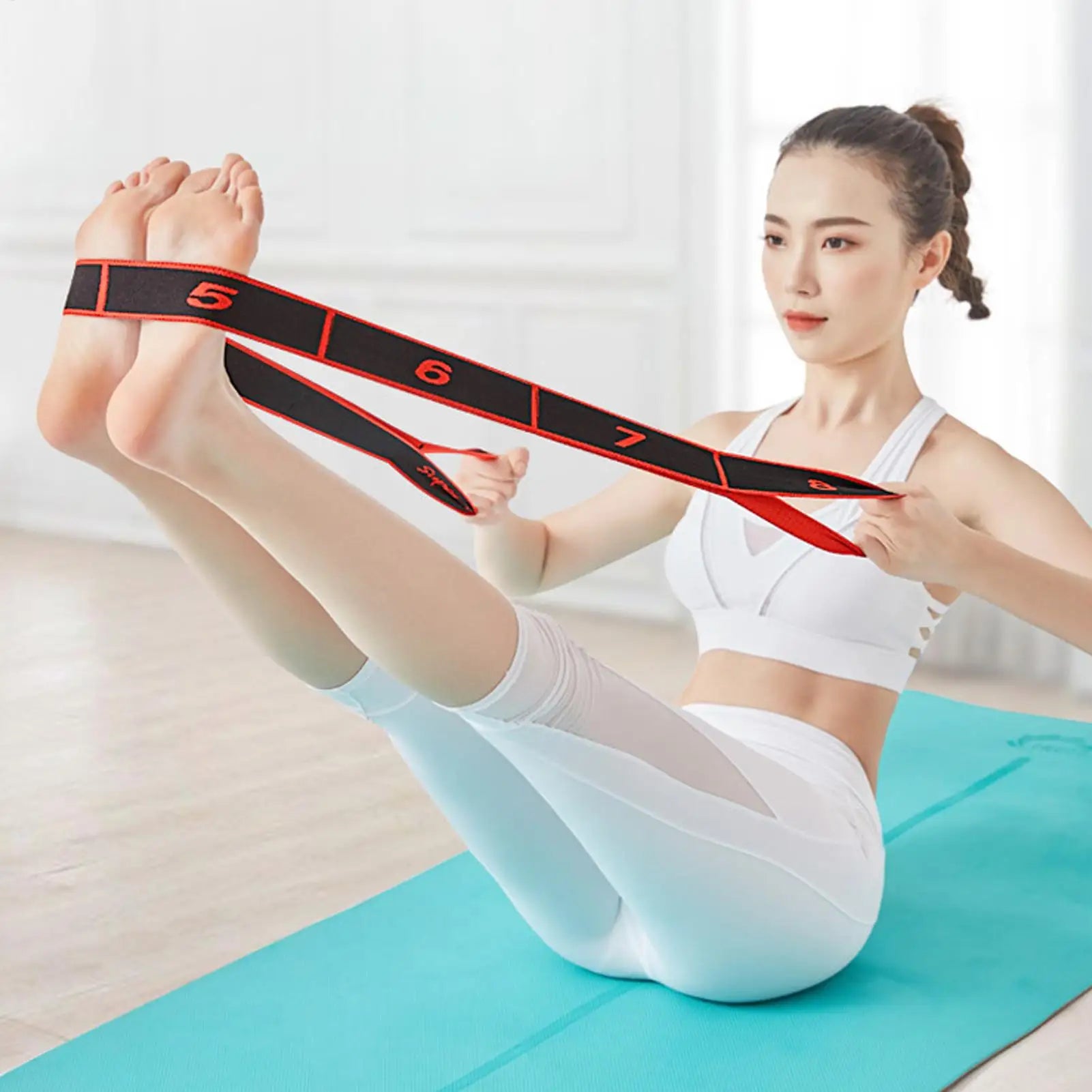 Anti-Slip & Skin-Friendly Resistance Bands For Women & Beginners, Elastic Workout Bands For Yoga Pilates, Home Strength Training