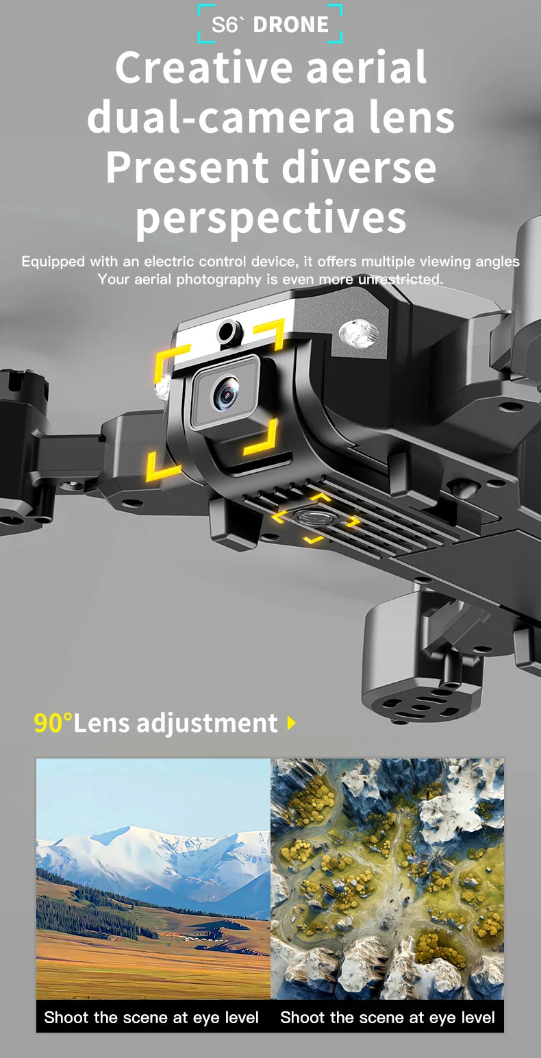 2026New origina S6 Drones Professional 8K HD Camera 5G GPS Obstacle Avoidance RC Helicopter Brushless With Screen Remote Control