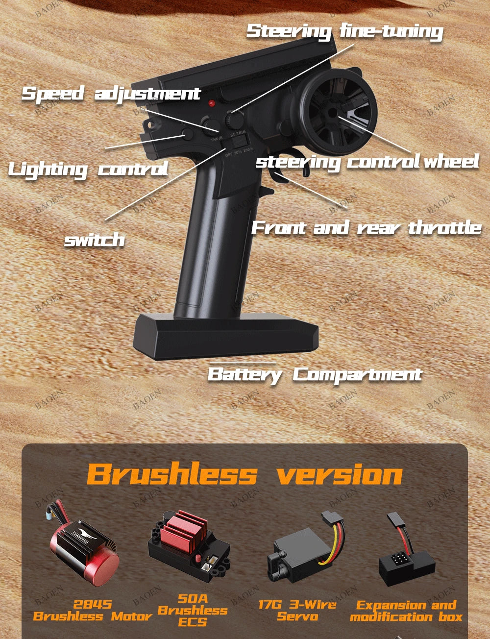 4WD Remote Control Car Off Road 4x4 RC High Speed Buggy Truck Super Brushless 50 or 85KM/H Fast Drift Racing Toy Kids Adults