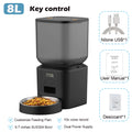 FURPIPI Smart 8L Automatic Pet Feeder with Timer USB & Battery Powered Slow Feed Dispenser for Cats and Dogs No Plug Included