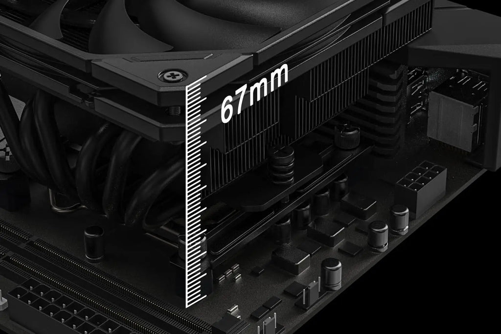 ID-COOLING IS-67-XT Black CPU Cooler Low Profile 67mm Height  CPU Air Cooler 6 Heatpipes 120x120x15mm Slim Fan,For LGA1700/AM5