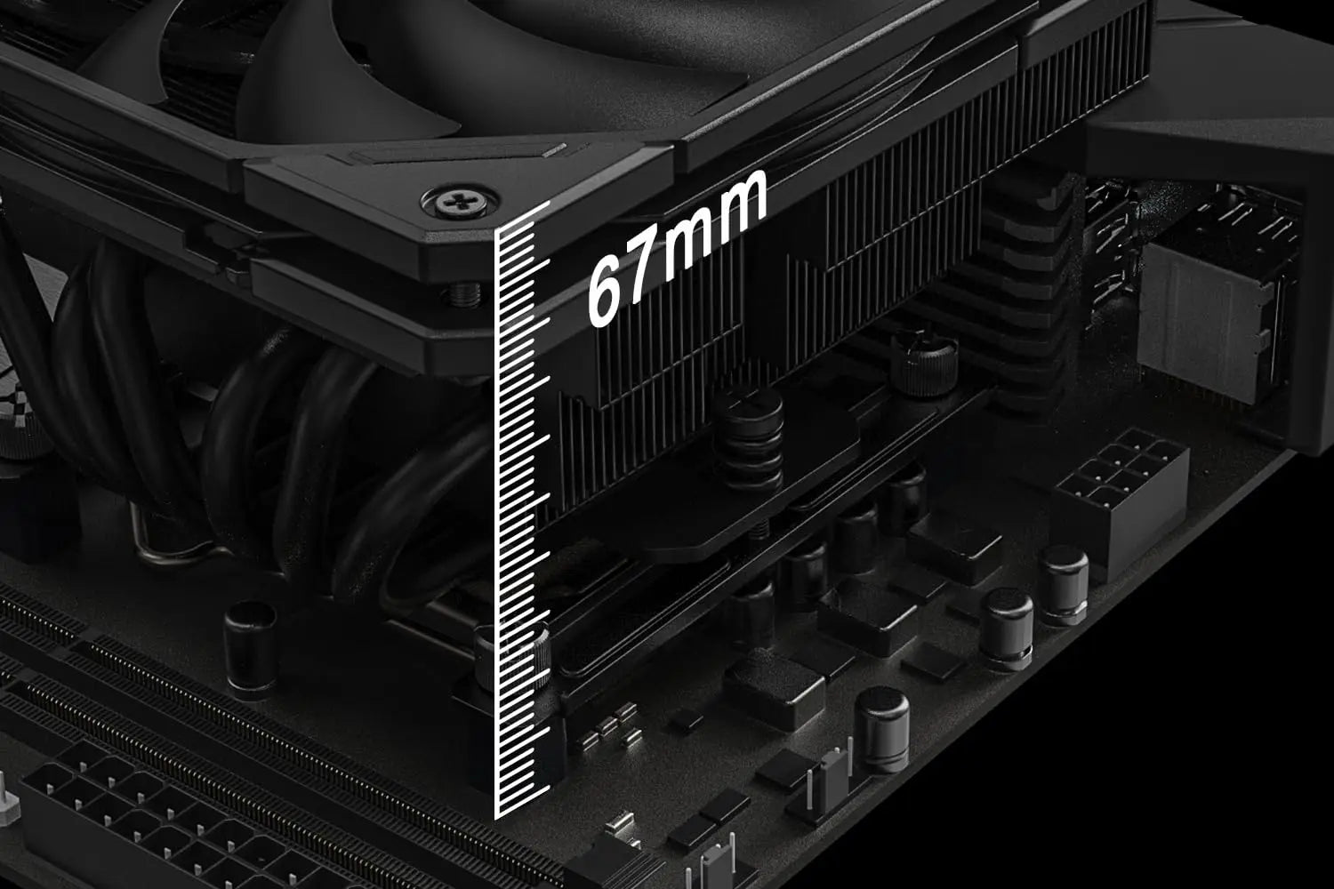 ID-COOLING IS-67-XT Black CPU Cooler Low Profile 67mm Height  CPU Air Cooler 6 Heatpipes 120x120x15mm Slim Fan,For LGA1700/AM5