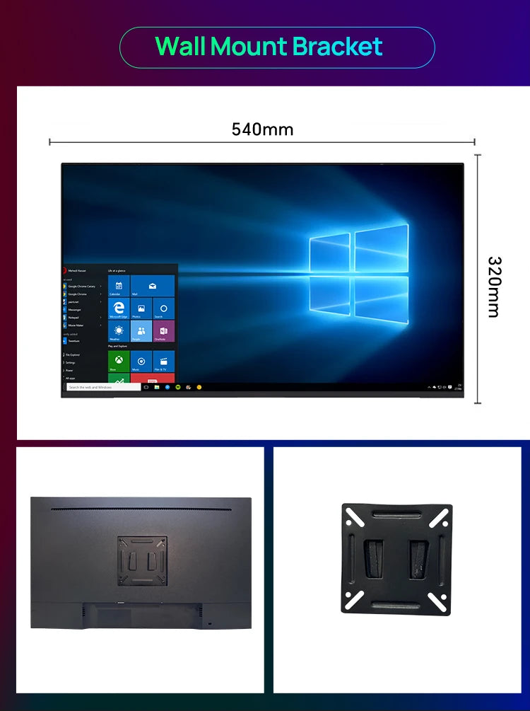 Anmite 24-inch 1080P capacitive touch computer monitor IPS 100% sRGB high color gamut professional desktop ten-point touch scree