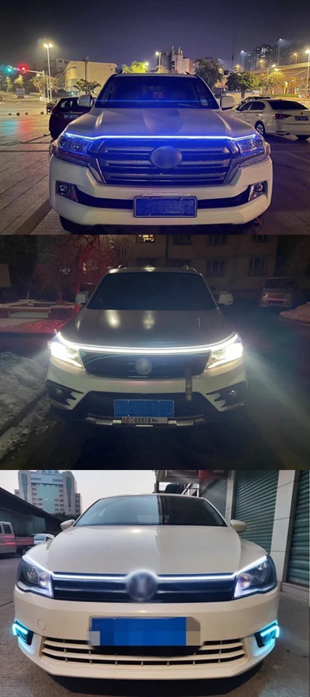 LED  Car Daytime Running Light DRL With Turn Signal Lamp Car Hood Decorative Light Strip With Start Scan Meteor Dynamic 12V