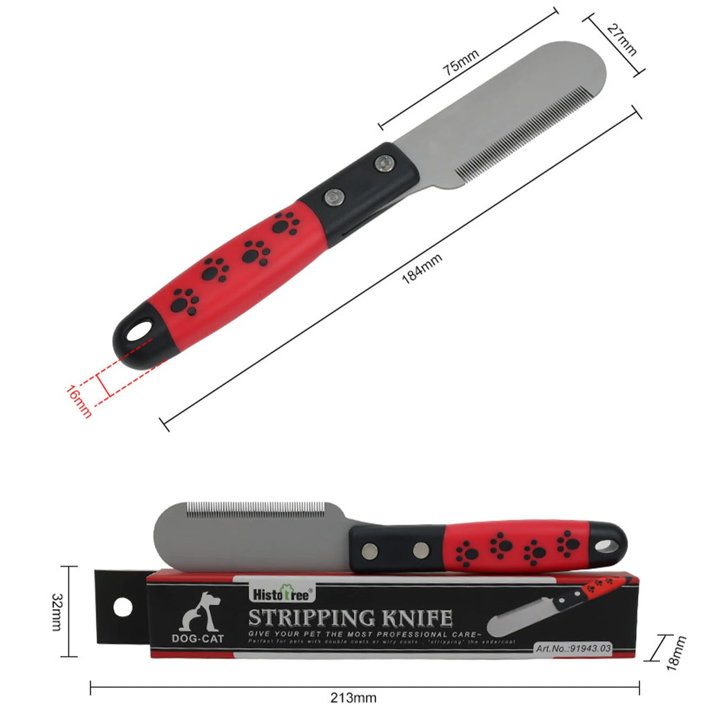 Dog Grooming Tools Dog Comb Pet Grooming Brush Terrier Plucking Knife Pet Hair Beating Knife Scraper Comb Dog Accessories
