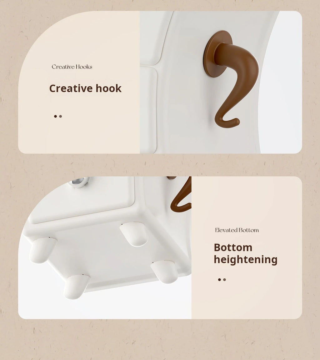 Desktop Storage Box: Playfully Bent Design Creative, Adorable, and Sophisticated Stationery Cute Decorative Home Accent