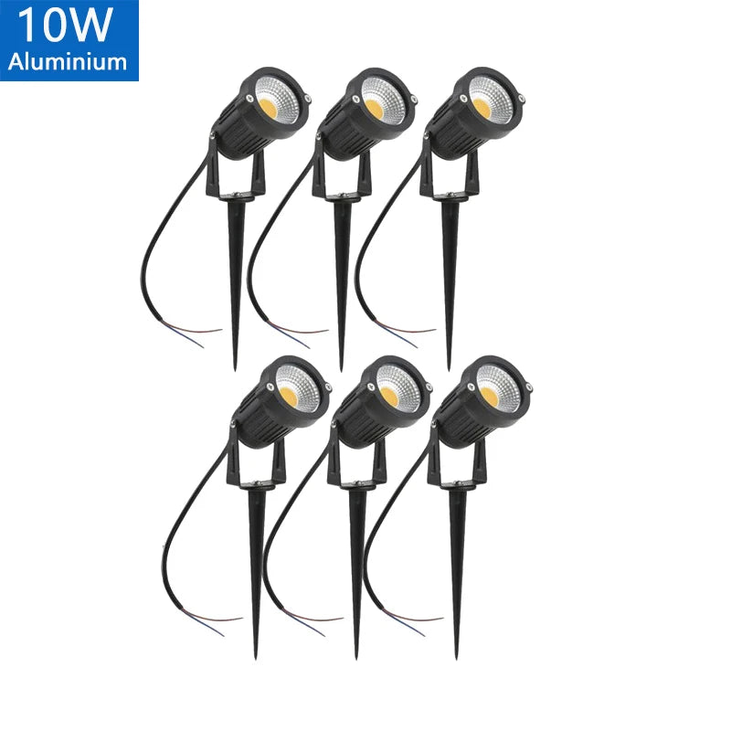 LED Garden Lawn Lamp 5W 10W 15W Outdoor Waterprof IP65 220V110V12V24V Landscape Spike Bulb Garden Path COB Lawn Spotlights