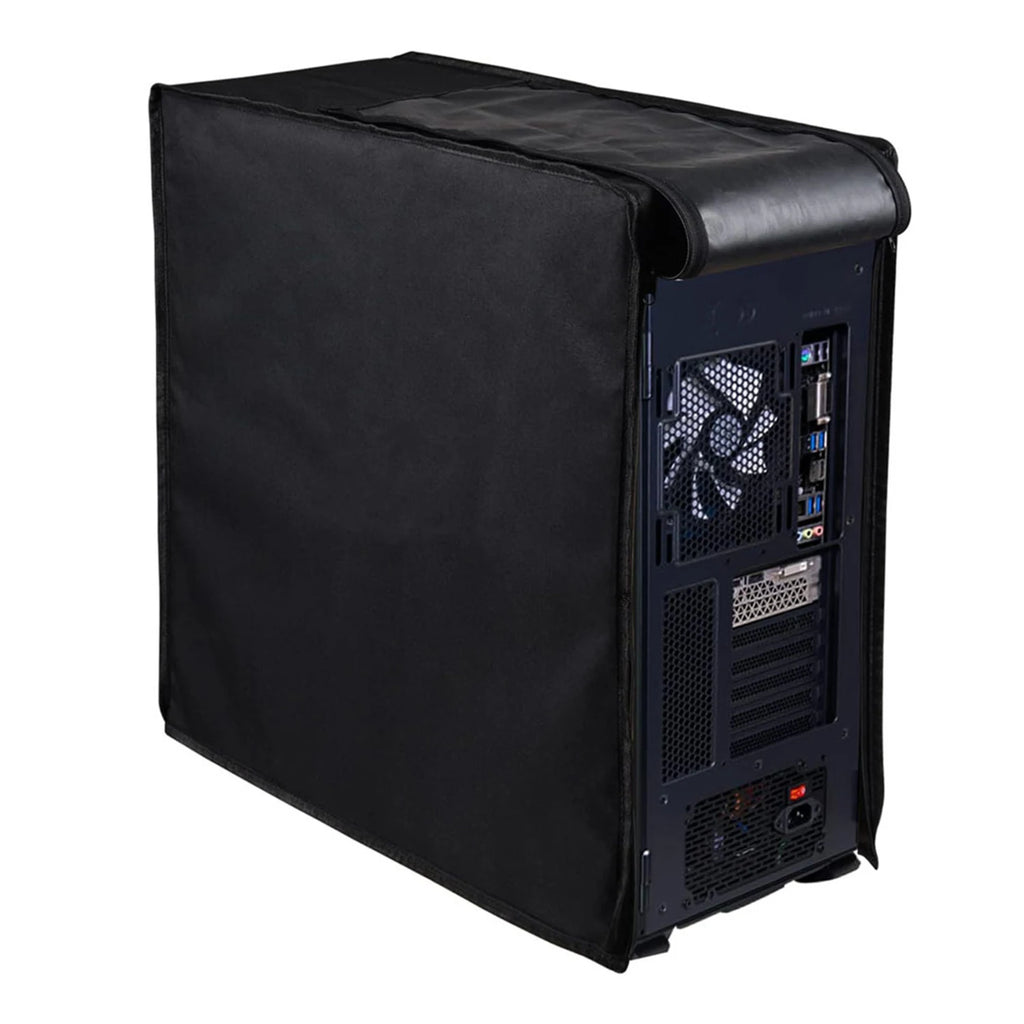 computer Dust Cover - Black Desktop Protector for Mid-Tower Computers, Durable & Stylish Computer Case Cover, Waterproof Cover