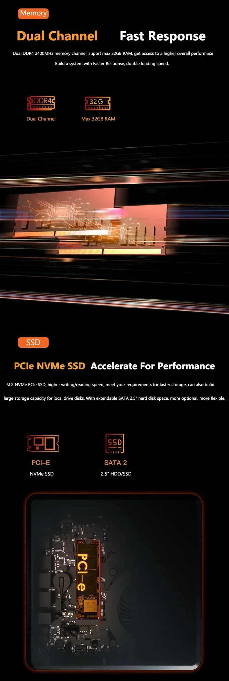 FOR AMD Mini PC Gamer R5 3500U 3550H Radeon Vega 8 Graphics Mini ITX Gaming PC Main Board System Unit Win10 Linux UHD 4K NUC Box