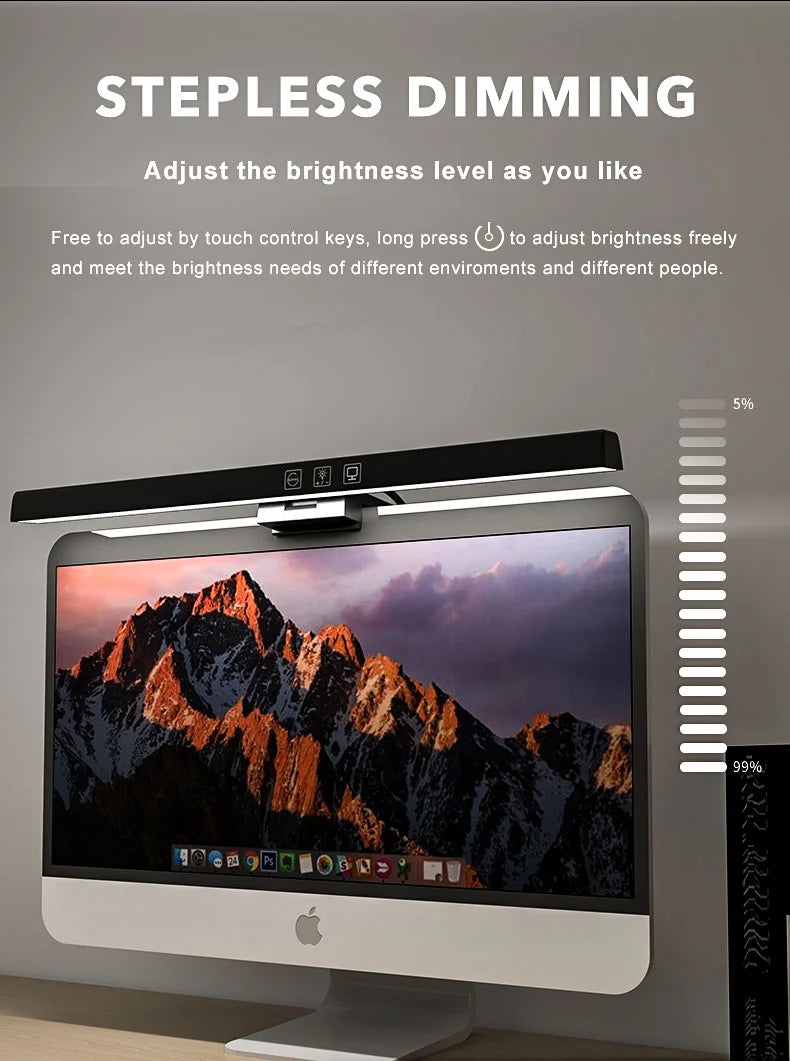 LED Desktop Monitor Light Bar RGB Computer Atmosphere Desk Lamp Learning Office Reading Eye Protection Screen Hanging Lighting