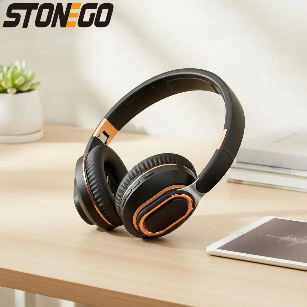 Wireless Gaming Headset with Microphone HiFi Sound Immersive Audio for PC Music Enjoyment Portable Bluetooth Earphones