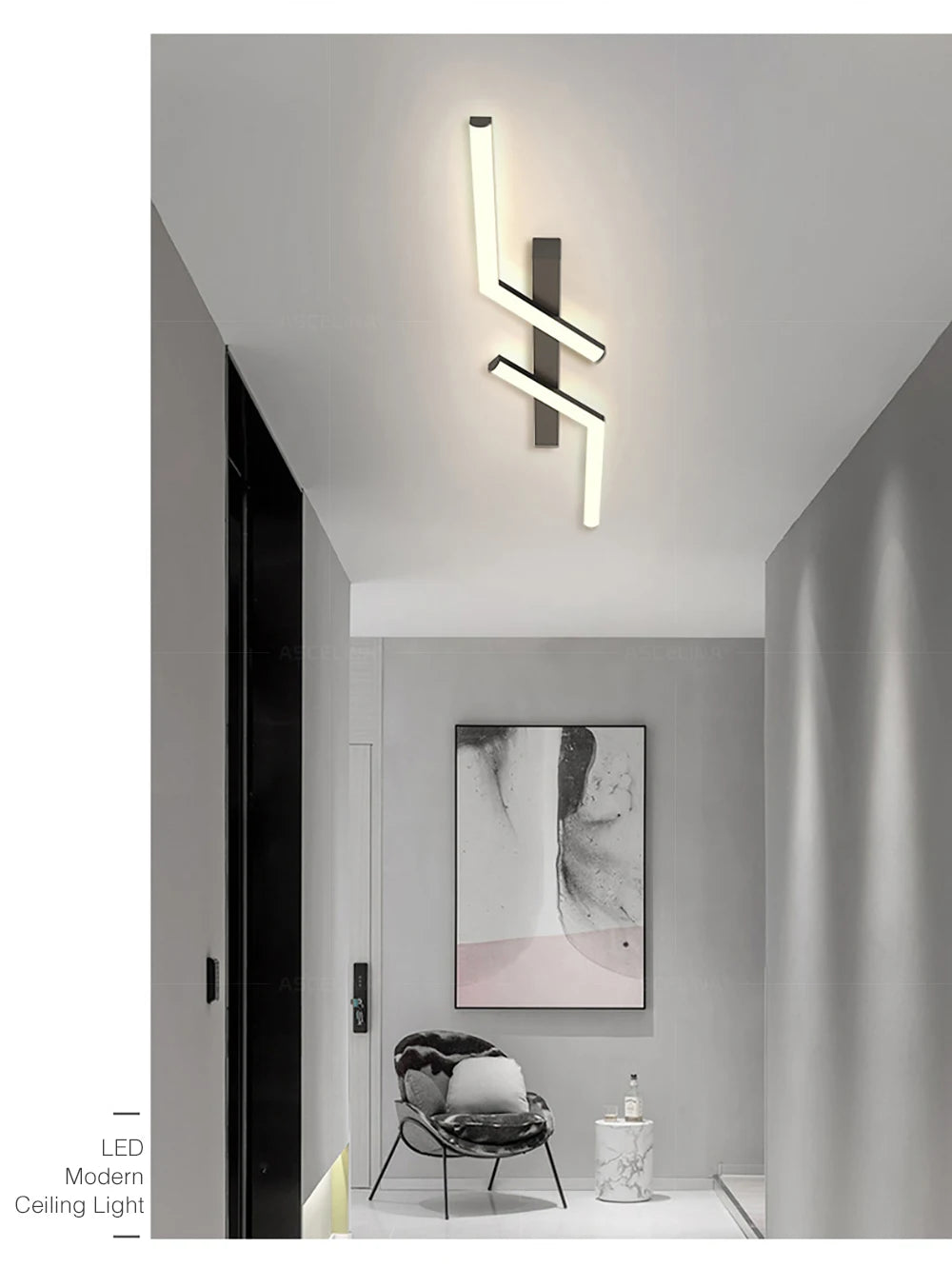 Modern LED Line Ceiling Lamp modern Living Room Dining Room Master Bedroom Study Fixture Gold Black Ceiling Lights Illumination