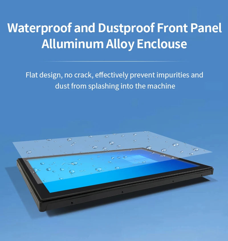 15.6 Inch 1000 Nits Flat True Capacitive Touch Screen Monitor 1920*1080 Open Frame Industrial Waterproof Display With VGA HDMI