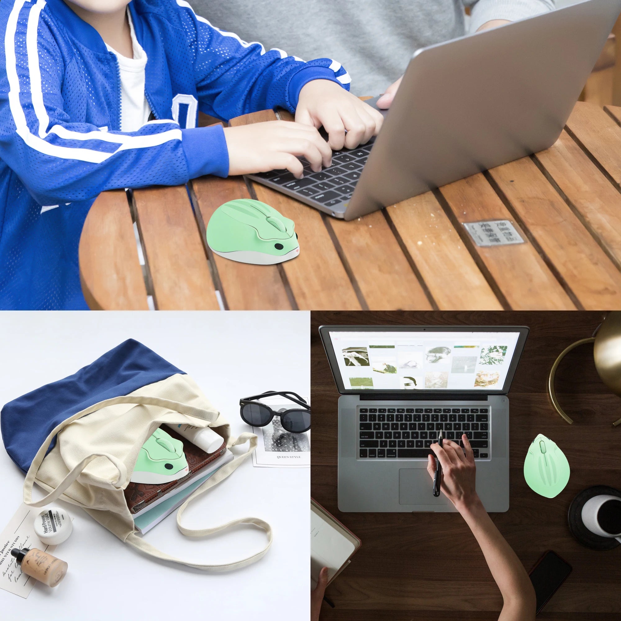 Wireless 2.4G Mouse Cute Hamster Appearance Mause Mute Button Light Weight Portable Mice Compatible Office Use Kid' Toy