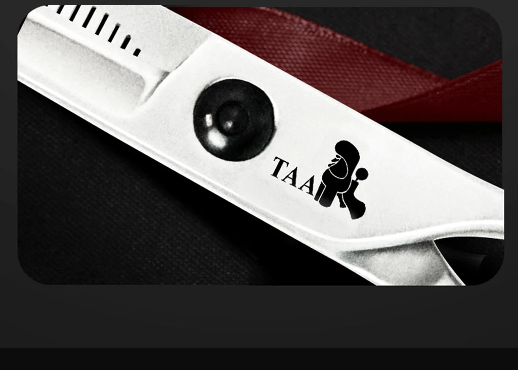 TAA Professional Grooming Scissors Pet Serrated Scissors for Dog & Cat Alloy Steel Shears Pets Shears Groomer Tools Hair Clipper