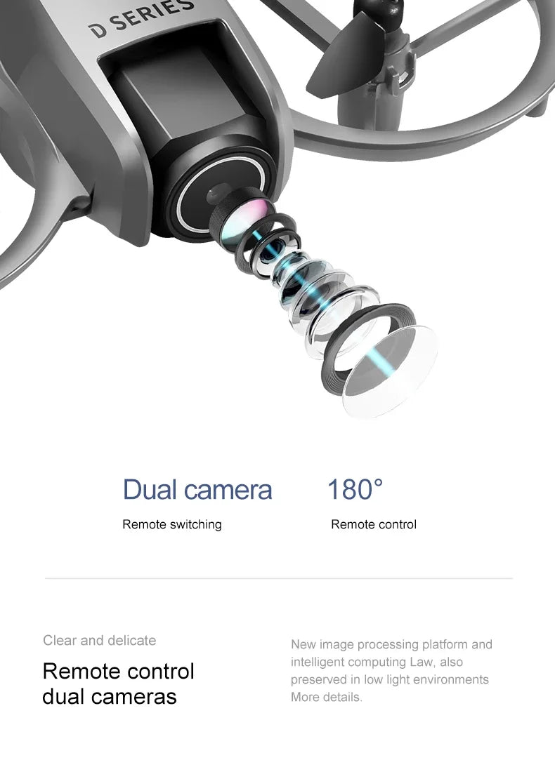 VIVO D16 Drone 8K Aerial HD Profesional Dual-camera Helicopter Optical Flow Positioning Avoidance Brushless Motor GPS Drone