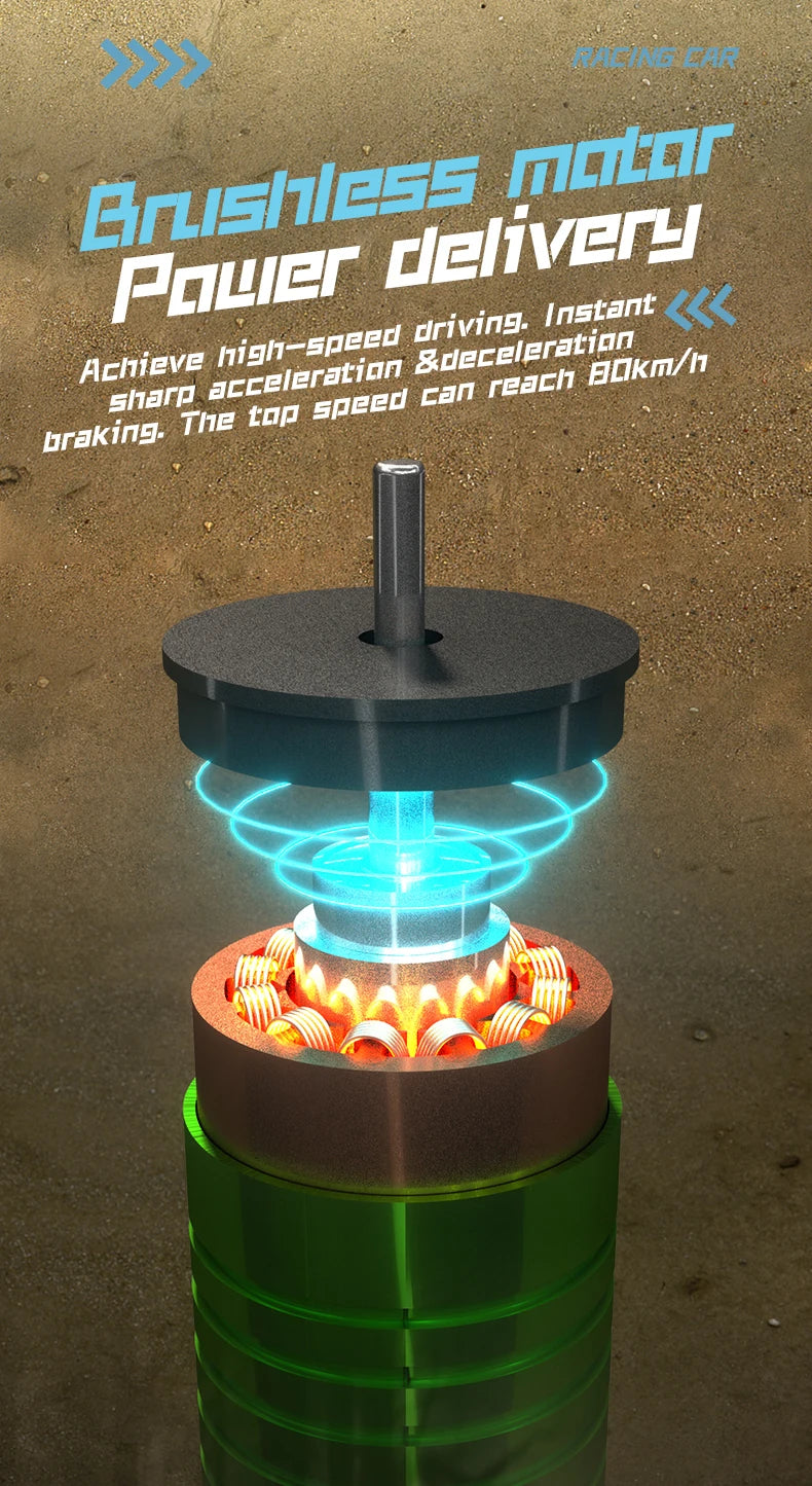 New PRO/MAX 1∶16 RC Car 80KM/H 4WD Brushless Off-Road Racing Toys High Speed Remote Control Vehicle For Kids Adults Outdoor Gift