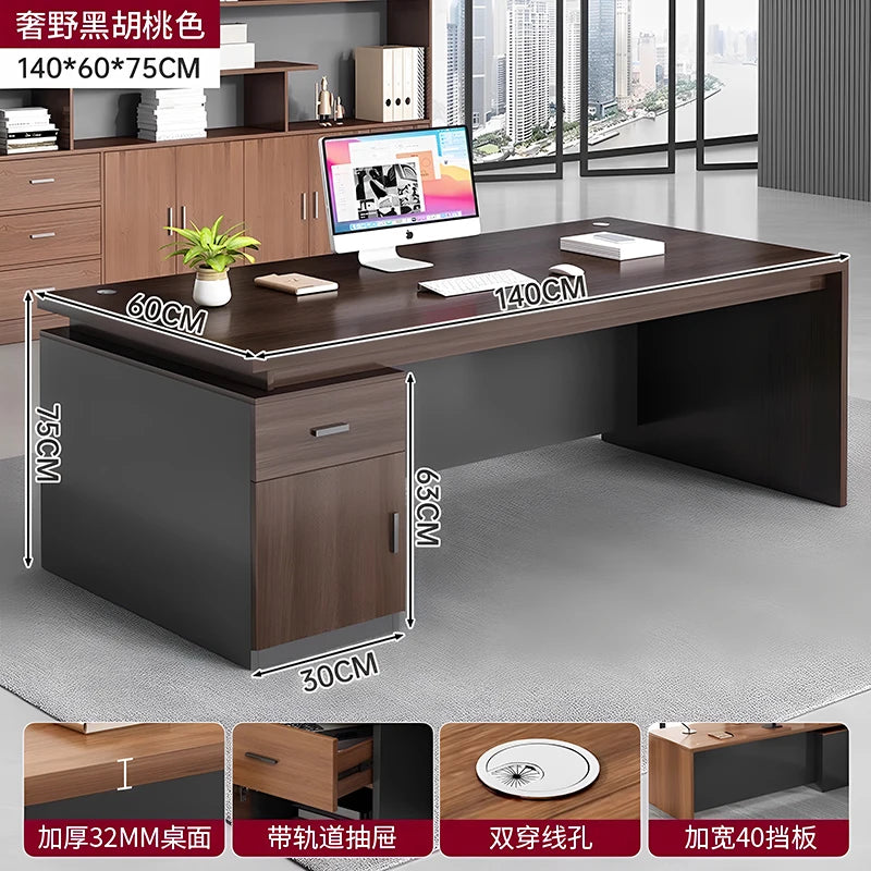 Cabinet Aesthetic Modern Desk Black Unique Gaming Computer Office Desk Design Writing Biurka Komputerowe Home Accessories
