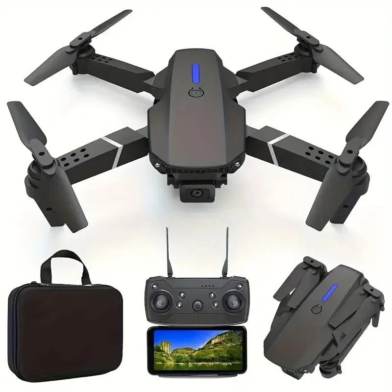 Hot-Selling E88 Smart Drone, One-Click Takeoff, Dual Camera with Stunts, Perfect for Beginners- Ideal Birthday and Holiday Gift