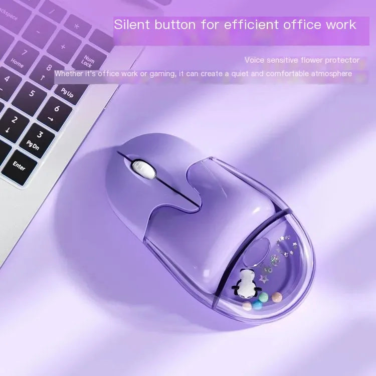 Wireless Dual-mode Mouse Wired Mause Creative Design Floating Doll Rechargeable Mute Button Beautiful Mice Office Use Ergonomics