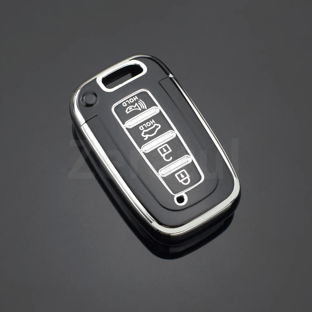Car Key Case Cover Shell Fob 4 Buttons For Kia Hyundai EQUUS Optima K5 Forte Opirus Rohens Ix35 SOUL SORENTO MOHAVE Borrego