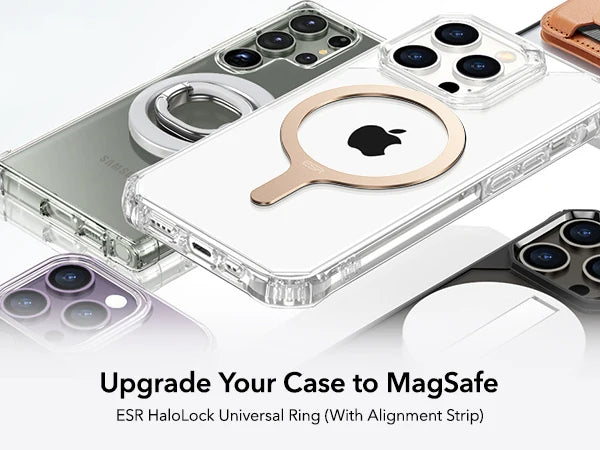 ESR for MagSafe Ring Magnet (HaloLock) Universal Magnetic Wireless Charger Kit for iPhone 16/15/14/13/12  Galaxy S23/S22/S21