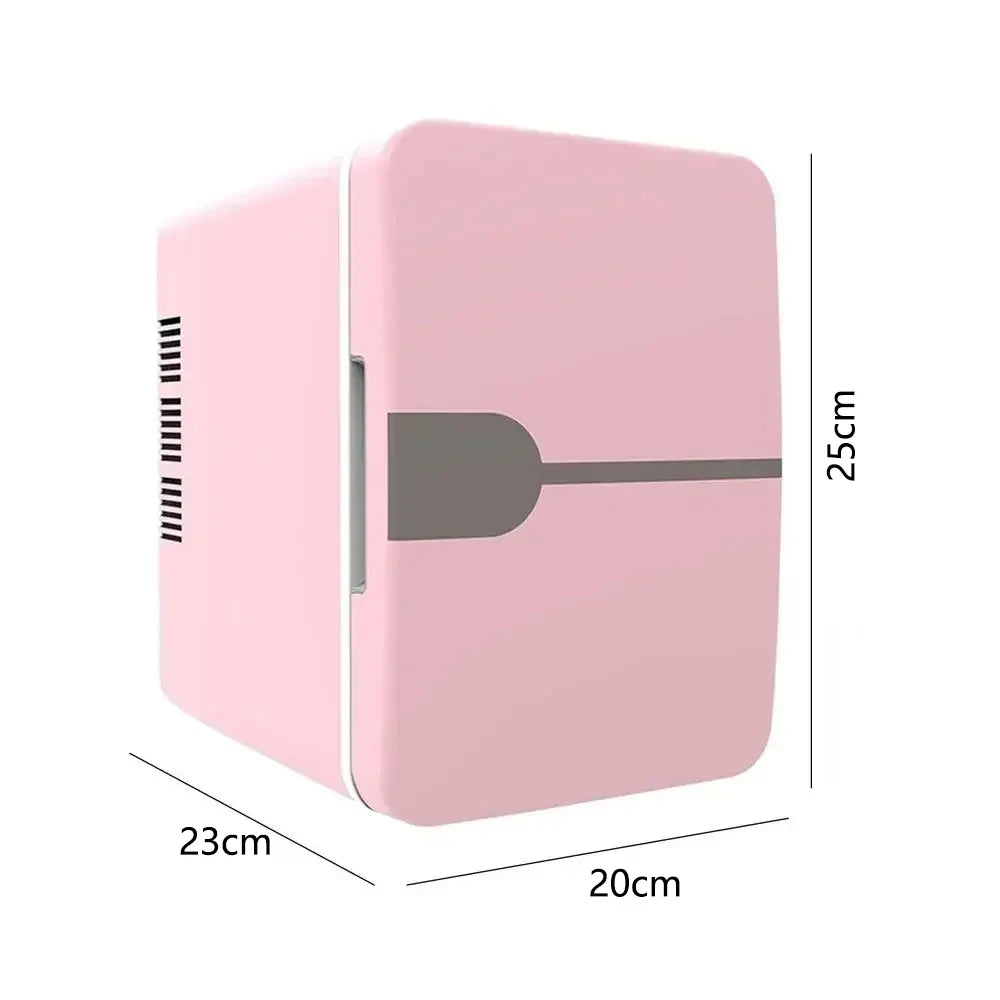 6L Car Mini Fridge Beauty Cosmetics Mask Makeup Skincare Refrigerator Semiconductor USB Heated Cooling Dormitory Refrigerator