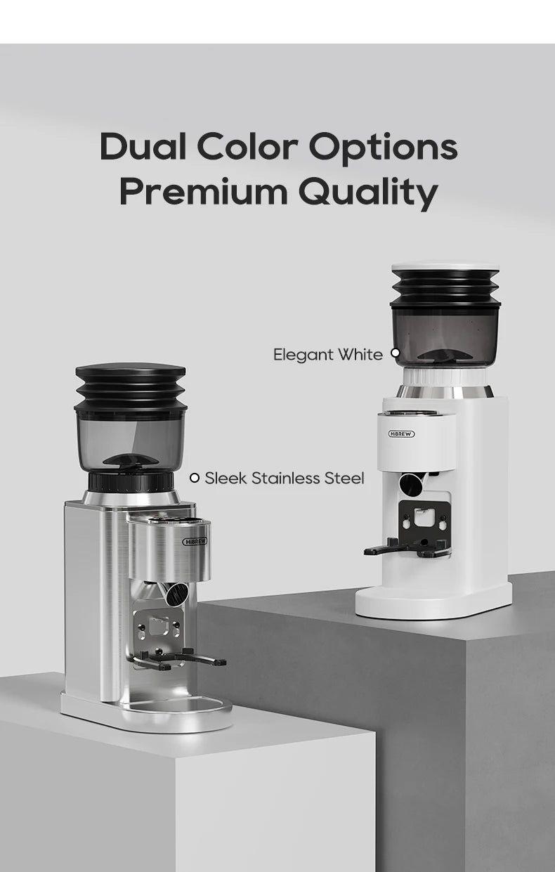HiBREW Automatic Coffee Mill Electric Coffee Grinder with 48 Gears for Espresso American Coffee Pour Over Visual Bean Storage G7