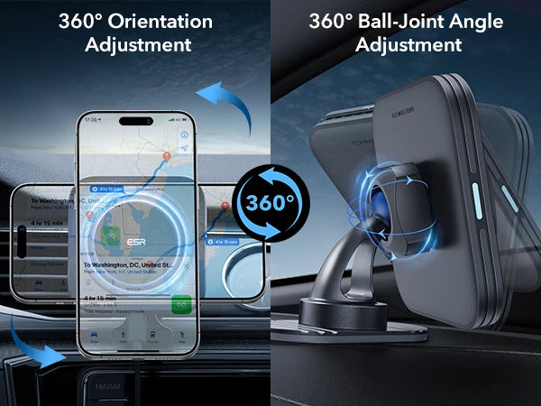 ESR for MagSafe Car Mount Charger 15W Dashboard Magnetic Wireless Car Charger for iPhone 17/16/15/14/13/12 Car Accessory