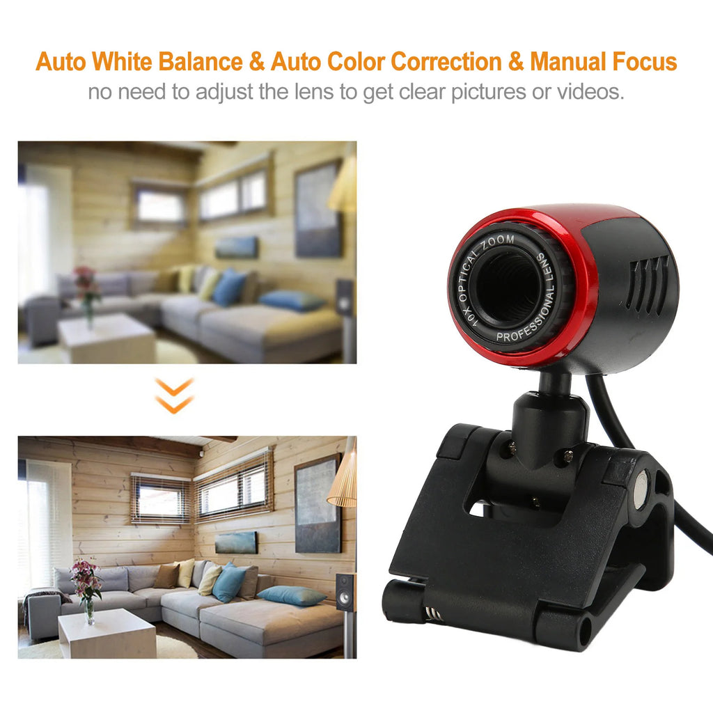 Desktop Camera USB2.0 with MIC HD Webcam Web Camera Cam 360 Degree for Computer PC Laptop for Skype / MSN Web Camera USB Camera