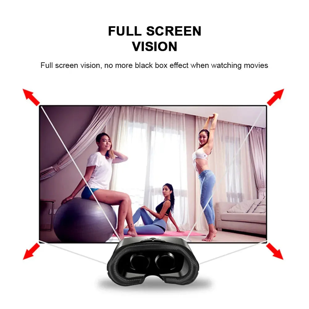 Virtual Reality Glasses 3D VR Headset Smart 7 Inches Helmet for Smartphones Phone Android iPhone Lenses Binoculars Goggles Viar