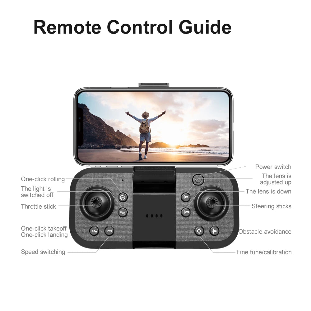 Original V888 4K Drone Three Camera HD Aerial Photography WIFI 5G Optical Localization Four-way Obstacle Avoidance New Dron
