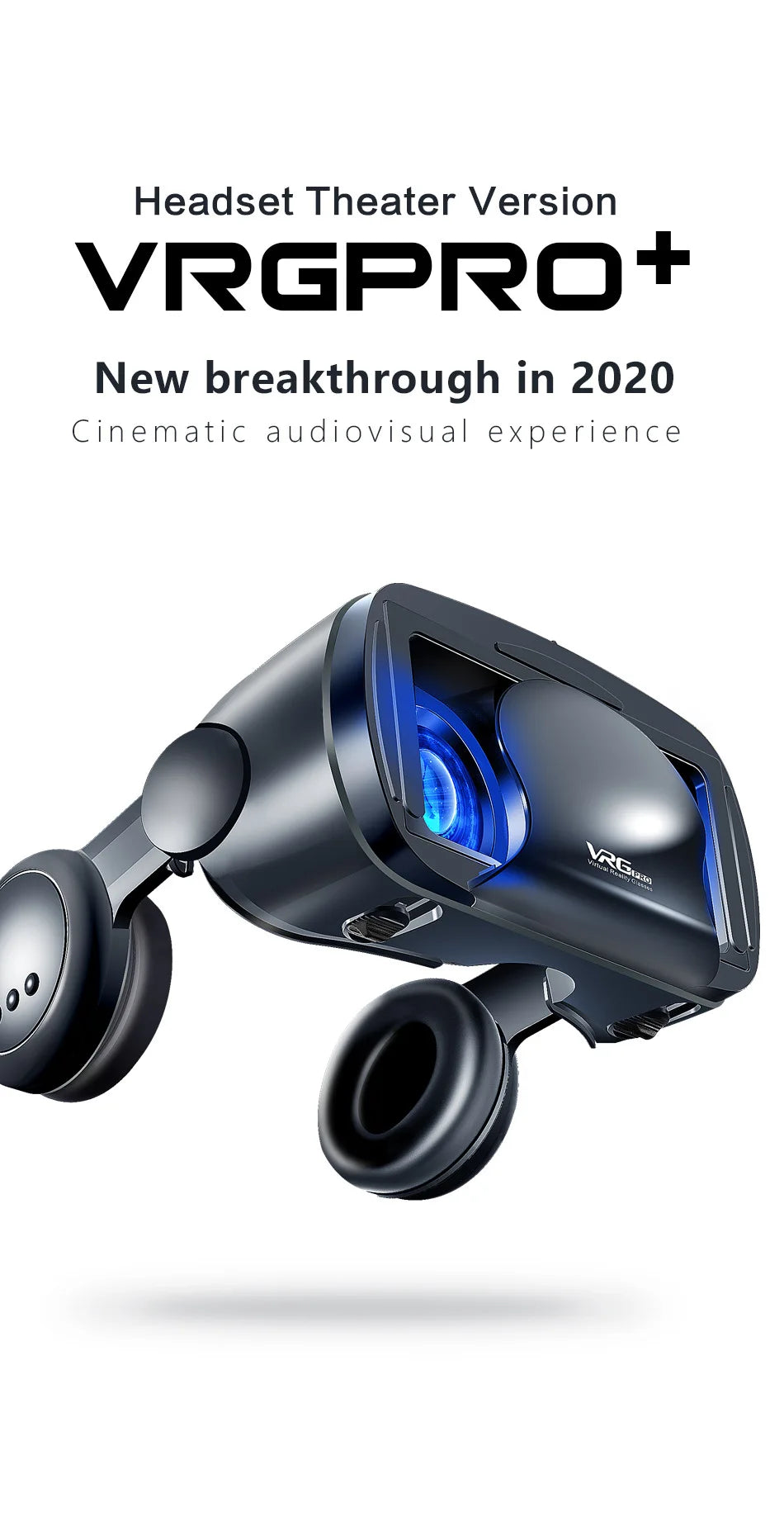 VRG Pro Viar VR Glasses 3D Virtual Reality Headset Helmet Goggles Device Lenses For Smartphone Phone Smart Hedset Gogle Children