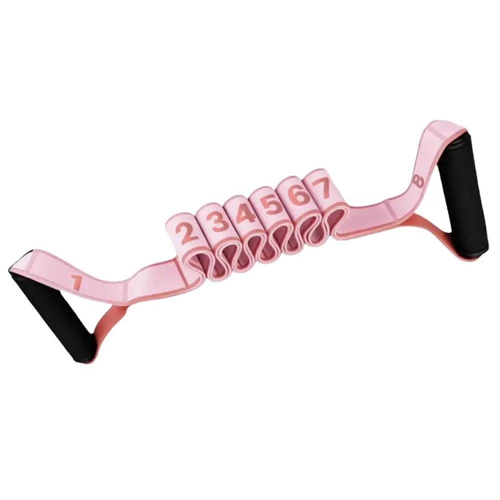 Yoga Stretch Resistance Bands Dance Resistance Band Digital Elasticity Adult High Elasticity Multi-Segment Belt Fitness Products