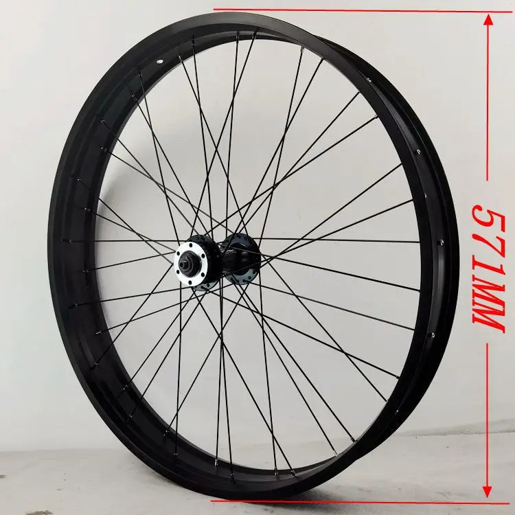 Fat Bike Front Wheel Ebike 20 And 26 inch, Disc Brake, 36H Inner, 74mm Outer, 80mm Width, O.L.D, 135mm, 4.0 Inch Tire