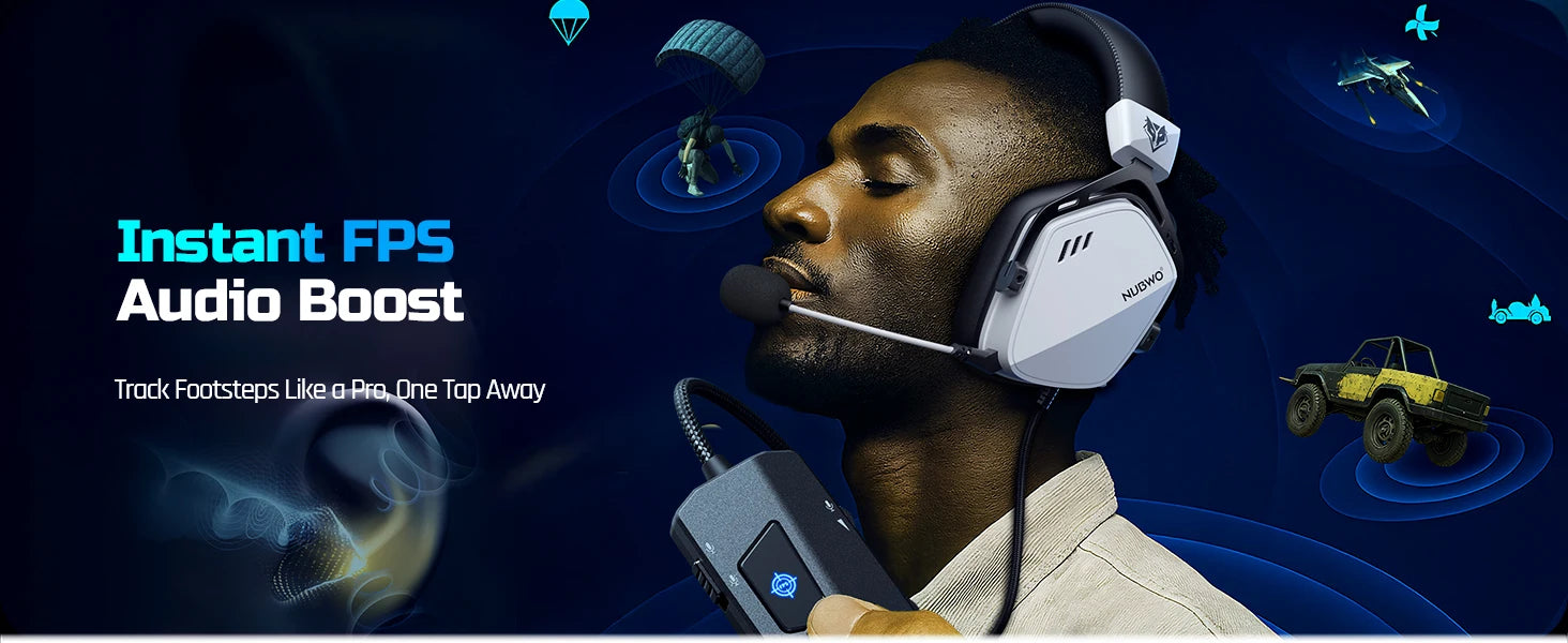 NUBWO HG03 USB-A Gaming Headset with 7.1 Surround and FPS Sound Wired Headphones with Noise Canceling Mic Comfortable Design