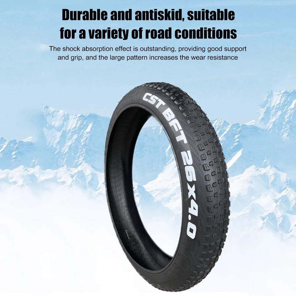 CST 26x4.0 City Fat Snow Bike Tire - Durable, Anti-Skid Rubber for Beach Biking