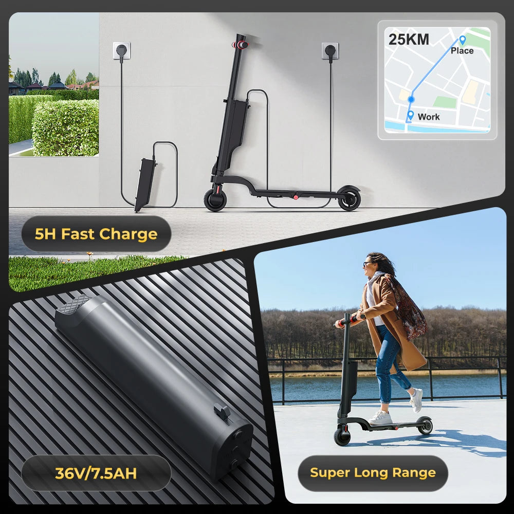 HUANCI X6 electric scooter adults Foldable electric kick scooters 350W scooters electric 36V 7.5A e scooter Smart APP escooters