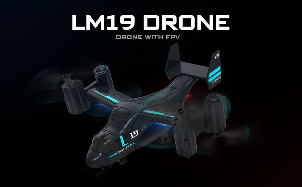 Remote Control Helicopter Drone 480P Camera Fighter UAV Land Air Mode Aircraft Brushless RC Drones for Children Kids Plane Toys